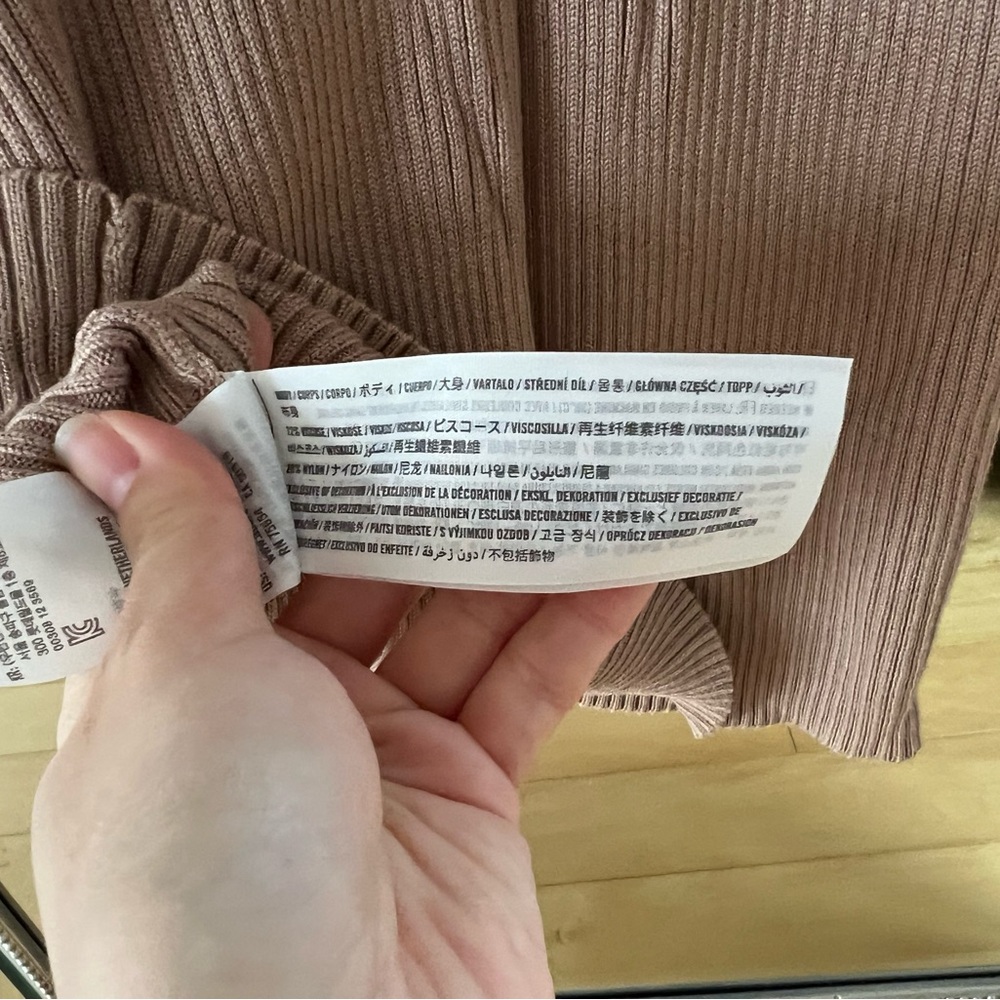 A&F Ribbed Knit Dress with Buttons - Picture 3 of 4